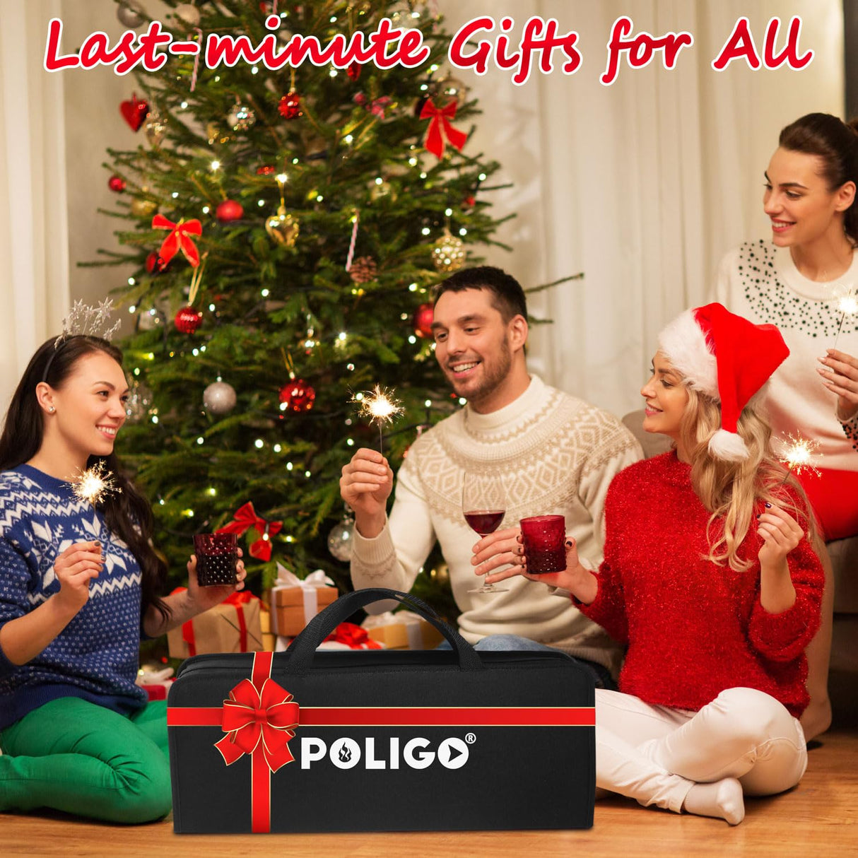 POLIGO 26PCS BBQ Accessories for Outdoor Grill Utensils Set Stainless Steel BBQ Tools Grilling Tools Set for Christmas Birthday Dads Presents, Barbecue Accessories Ideal Grilling Gifts for Men Women POLIGO