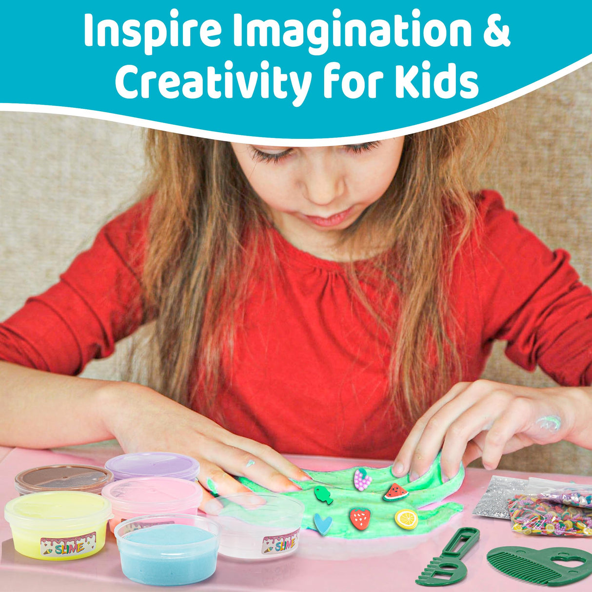 YasTant Slime Kit for Girls and Boys, Safe and Fluffy Slime for Kids, Stress Relief Kids Slime Kits for Toddlers, Stretchy Butter Slime Pack of 6 YasTant