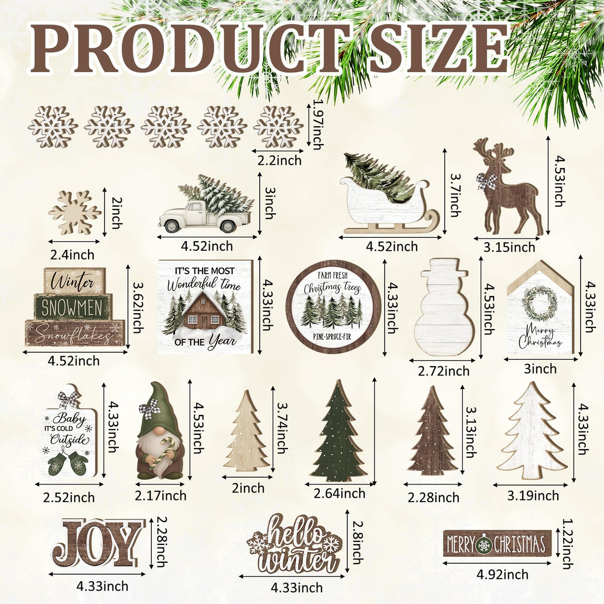 Vercraft Holiday Tiered Tray Decor Christmas Tiered Tray Decorations Set Truck Wooden Signs Farmhouse Table Decorations for Home Table Shelf Vercraft