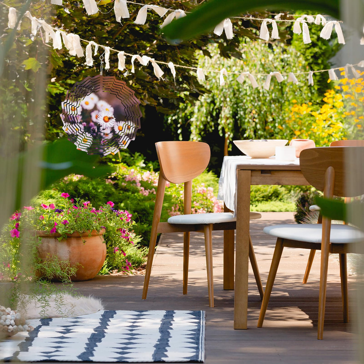 ZhouBoat 10 Inch Sublimation Wind Spinner Blanks, 10 Pack Summer Garden Windmills 3D Flower Aluminum DIY Hanging Sculpture Kinetic Wind Spinners Blanks Heat Press Transfer Decorations ZhouBoat