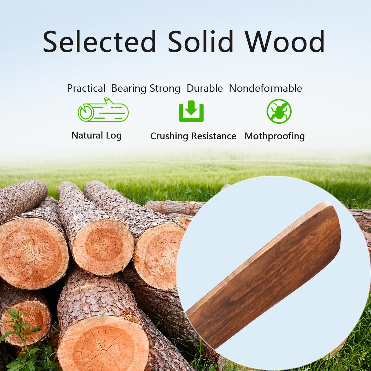 dearnow 52" Wood Ceiling fan, (with light with remote control) with 3 solid wood blades, wooden ceiling fan for indoor and outdoor use, suitable for living room, dining room, patio and more. dearnow