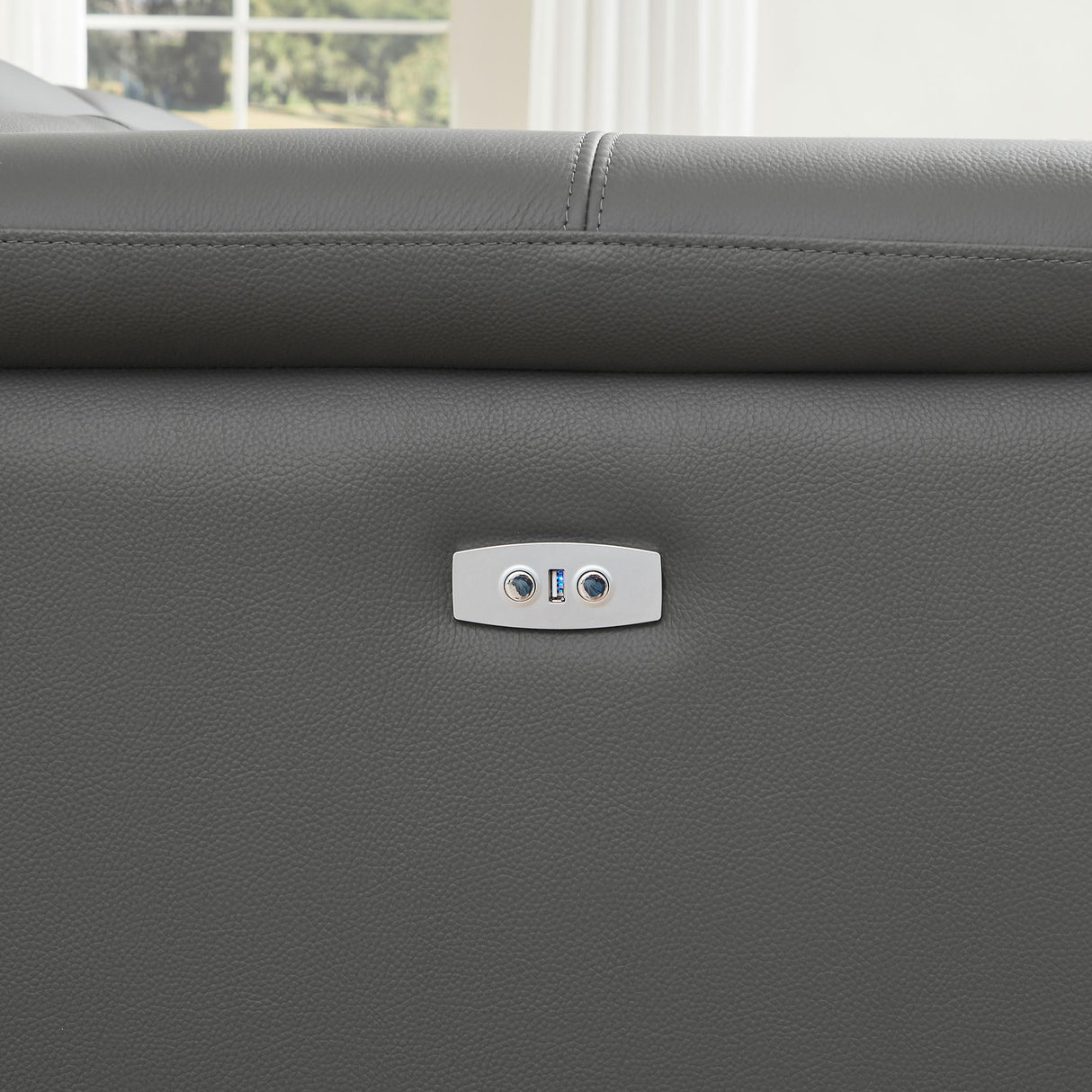 Luxury Power Reclining Motion Sectional Sofa Oversized Leather Upholstered Left Facing Recliner Sofa&Couch for Living Room, L-Shaped Power Recliner Couch W/USB Ports, Adjustable Headrest & Footrest ERYE