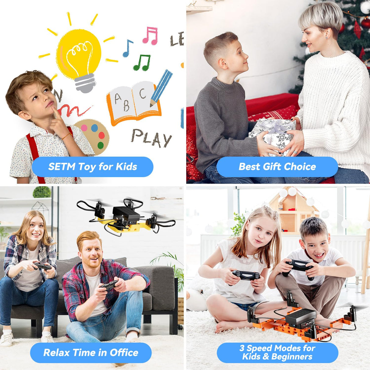 TECHVIO Mini Drone for Kids and Beginners,Creative 5-IN-1 DIY Drone Building Kits for Kids to Build Your Own Drones,5 Different Designs, Altitude Hold, 3D Flips,Easy to Build and Fly,Great Gifts for Boys&Girls to Enjoy Building,Flying and Fixing Fun TECHVIO