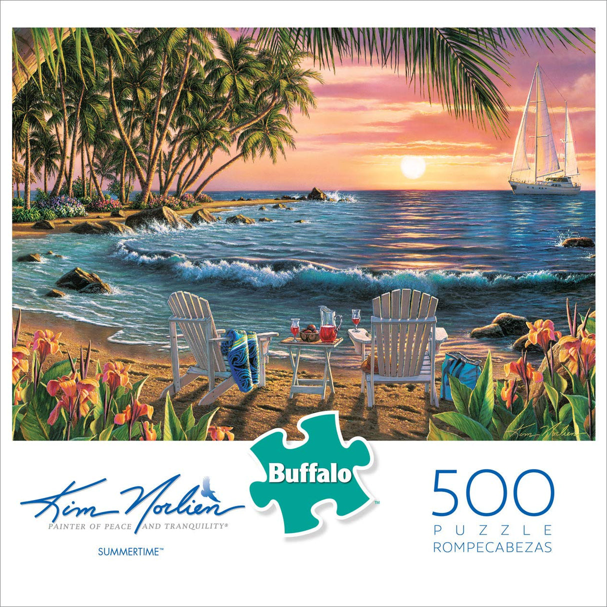 Buffalo Games - Kim Norlien - Summertime - 500 Piece Jigsaw Puzzle For Adults -Challenging Puzzle Perfect for Game Nights - Finished Size is 21.25 x 15.00 Buffalo Games