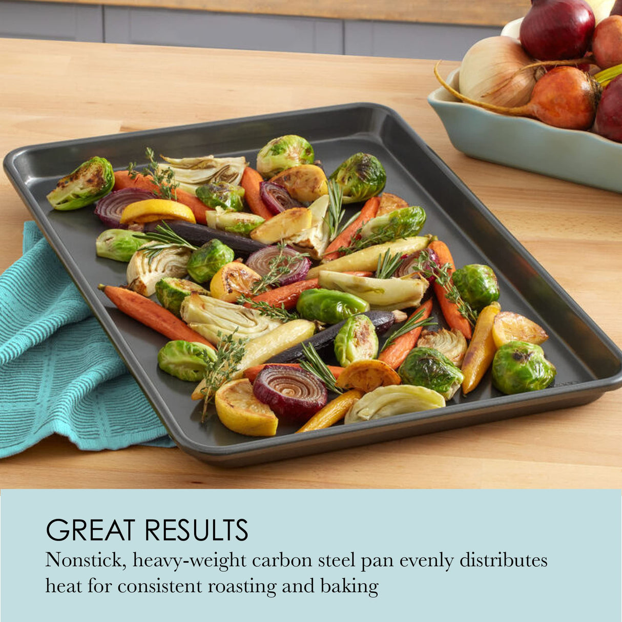 Chicago Metallic Professional Non-Stick Cooking/Baking Sheet,16.1"X12"X1", Silver Farberware