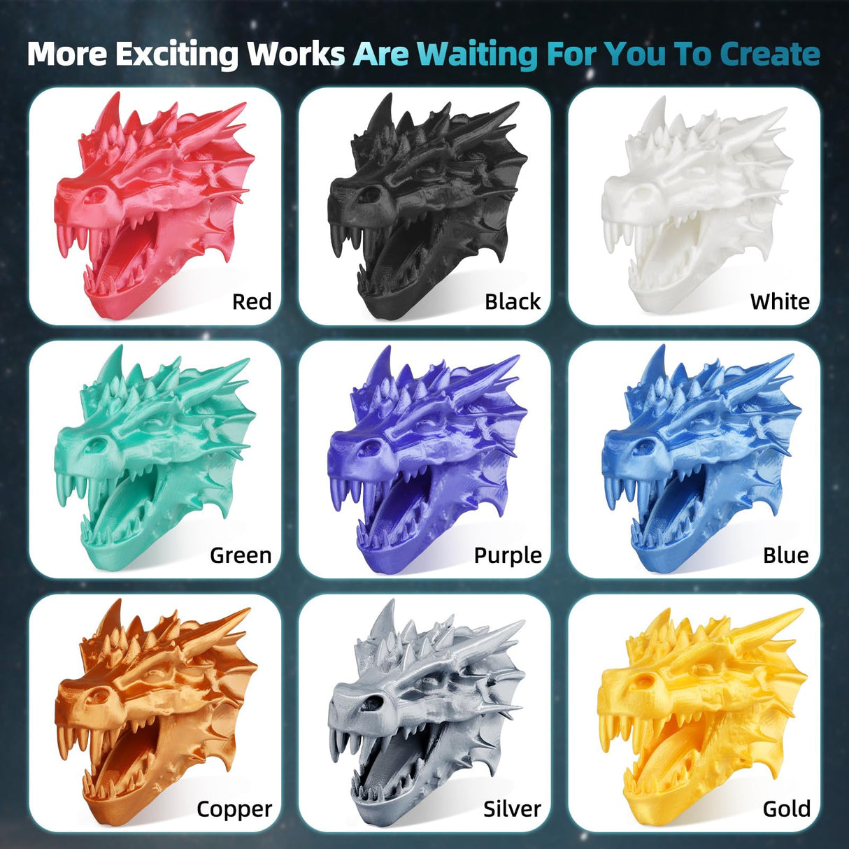 AICOPYTO Dual Color Silk PLA 3D Printer Filament 1.75mm,Dual Color 2-in-1 Gold-Black Silk Filament 1KG Spool (2.2lbs) Dimensional Accuracy Probability +/- 0.02mm Fit Most FDM 3D Printers, Black-Gold AICOPYTO