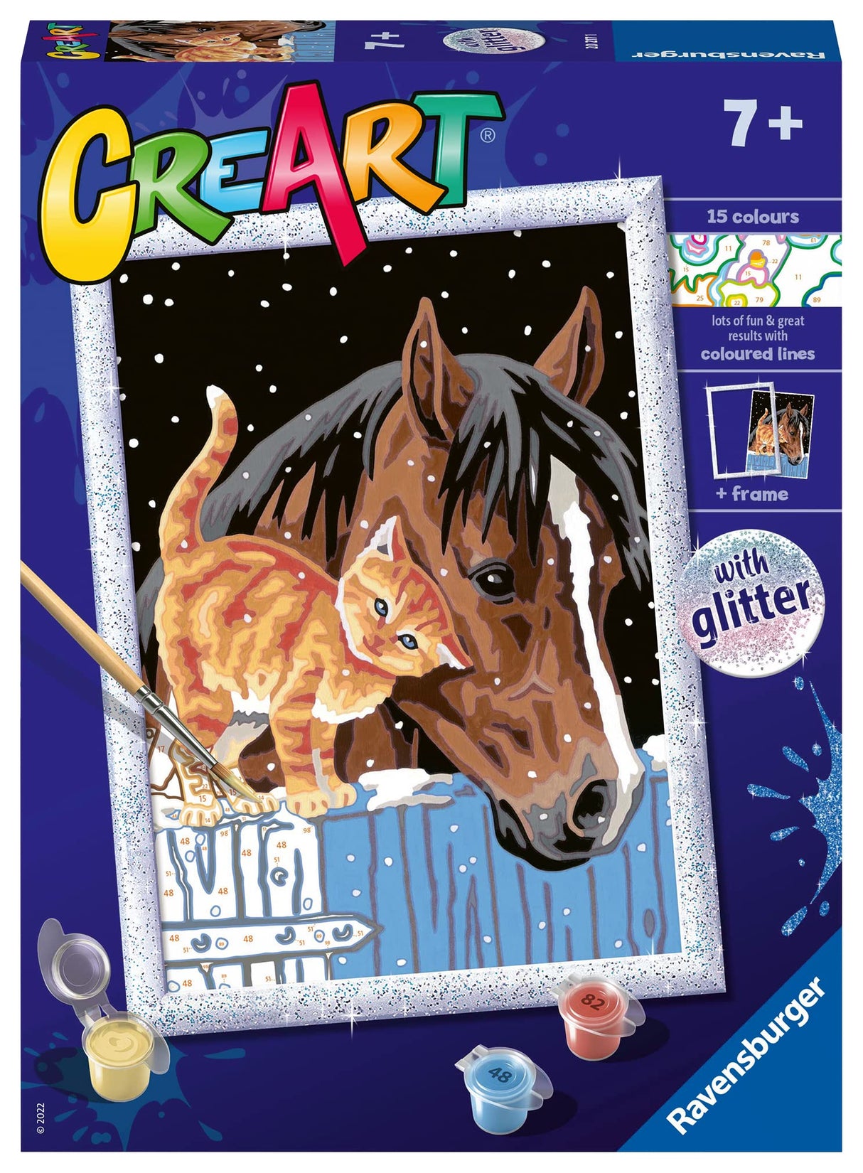 Ravensburger Stable Friends Paint by Numbers Kit for Kids - 20217 - Painting Arts and Crafts for Ages 7 and Up Ravensburger