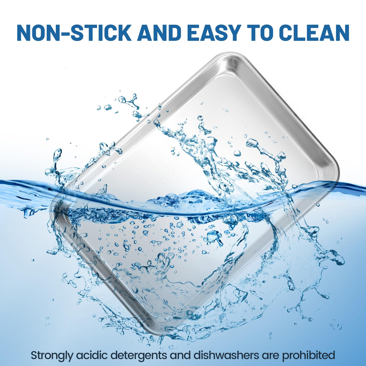 BIEAMA 6 Pack Half Size Baking Sheet Pan Aluminum Commercial Pan for Oven Freezer Bakery Hotel Restaurant 13" × 18" BIEAMA