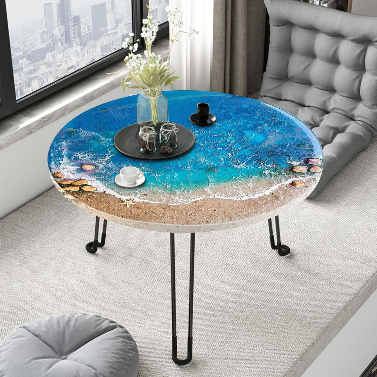 19.7 Inch Resin Table Molds,Extra Large Round Silicone Molds for Epoxy Resin with 3 Pcs Table Legs,for River Table, Coffee Table, DIY Cutting Board, Resin Art,Home Decoration SIMEIQI