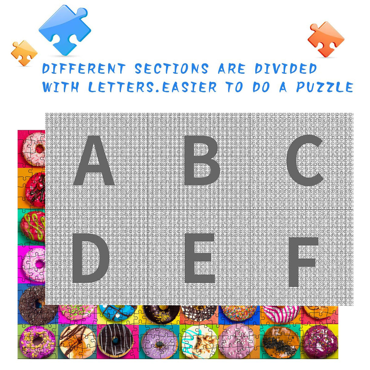 Nattork Jigsaw Puzzles 500 Pieces for Adults, Families (Donuts) Pieces Fit Together Perfectly Nattork