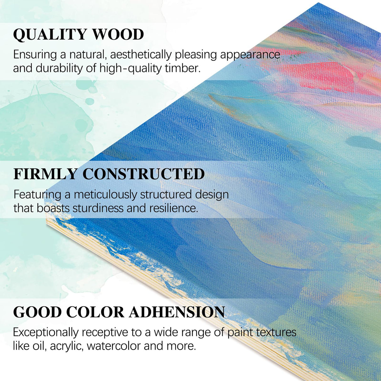 Aodaer 8 Pack Wood Panels 8 x 10 Inch Wooden Panels Canvas Unfinished Craft Wood Boards Panels for Art Crafts Acrylic and Oil Painting Pouring DIY Projects Aodaer