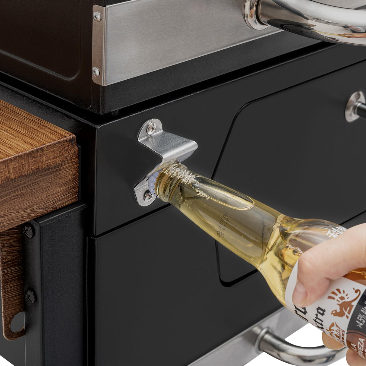 Royal Gourmet CD1824M 24-Inch Charcoal Grill, BBQ Smoker with Handle and Folding Table, Perfect for Outdoor Patio, Garden and Backyard Grilling, Black, Medium Royal Gourmet