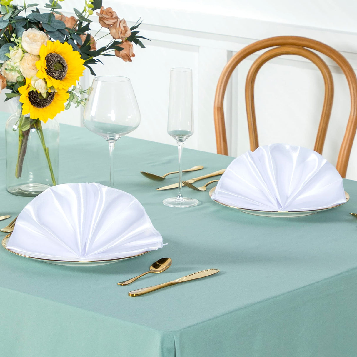 Homiest 12 Pack White Satin Napkins 20x20 Inches Dinner Napkins Decor, Square Decorative Napkins Silky Elegant Wedding Napkins, Smooth Table Cloth Napkins for Restaurant Banquet Graduation Party Homiest