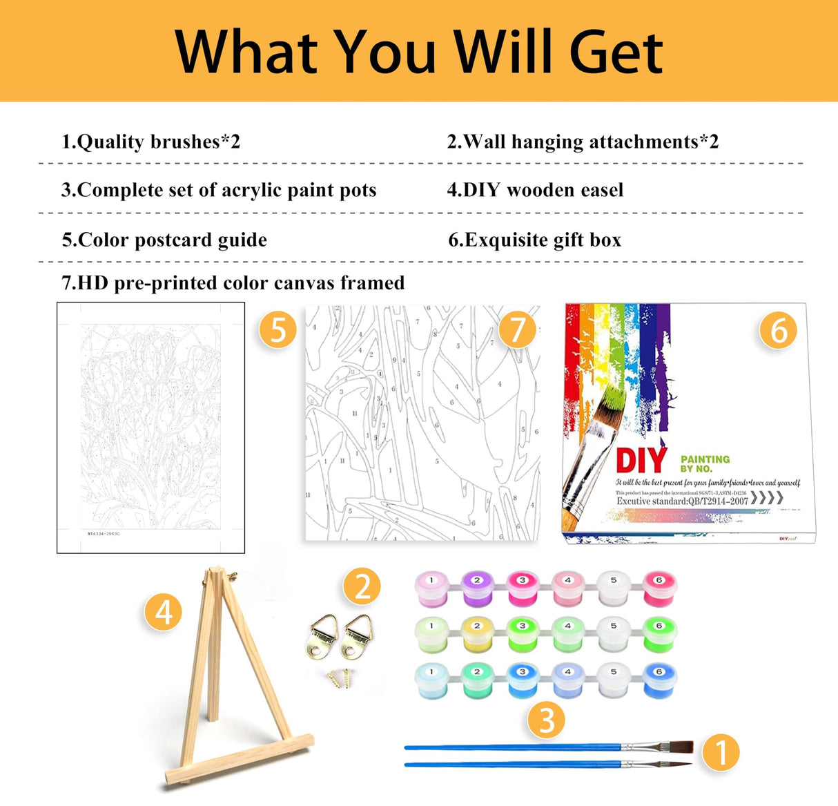 Mowana Paint by Numbers Kit for Adults Beginners, Stained Glass Tulips Paint by Number Kits on Canvas with Frame and Easel for Gift and Home Wall Decor (8 * 12 Inch) Mowana