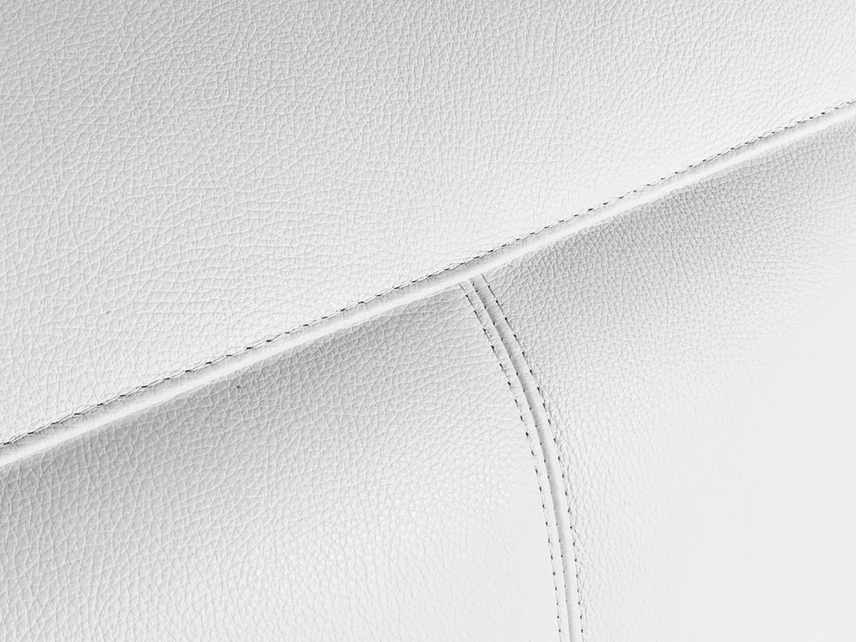 Blackjack Furniture Venice Top Grain Italian Leather Power Recliner Chair with Adjustable Headrest Modern Luxury Seating for Living Room Lounge, White Blackjack Furniture