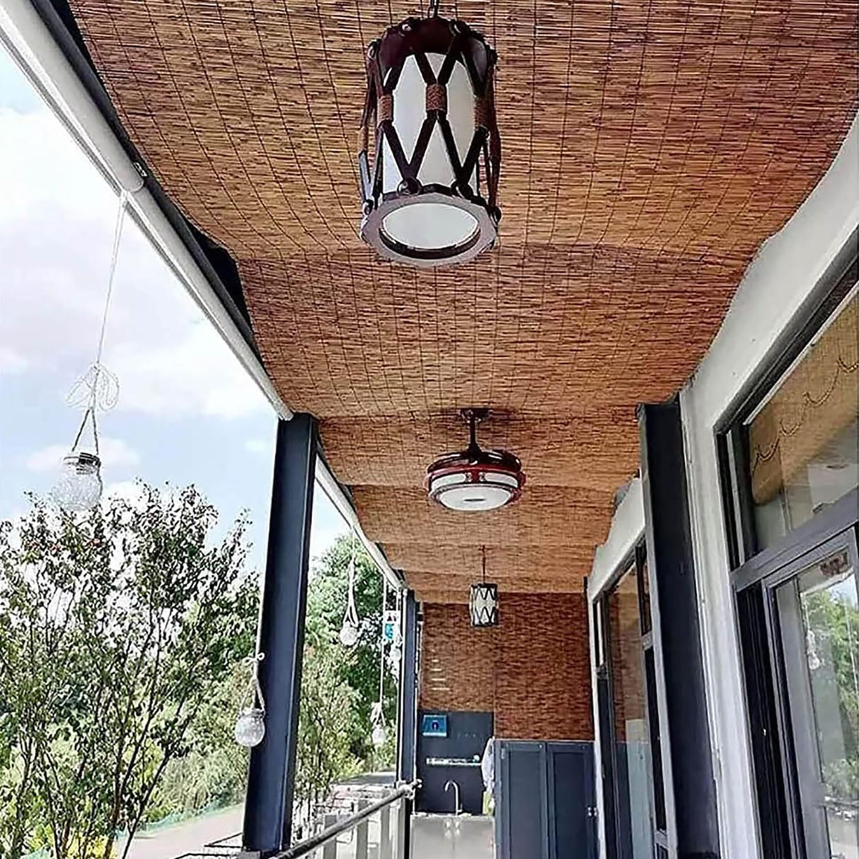 Bamboo Fencing, Natural Reed Fencing Rolls, Backyard Garden Fencing, Decorative Fences, Patio Privacy Wall Fencing Roll for Outdoor, Gallery, Restaurant, Hotel 2-6ft High(70*200cm(2.3*6.6ft)) HSPLXYT