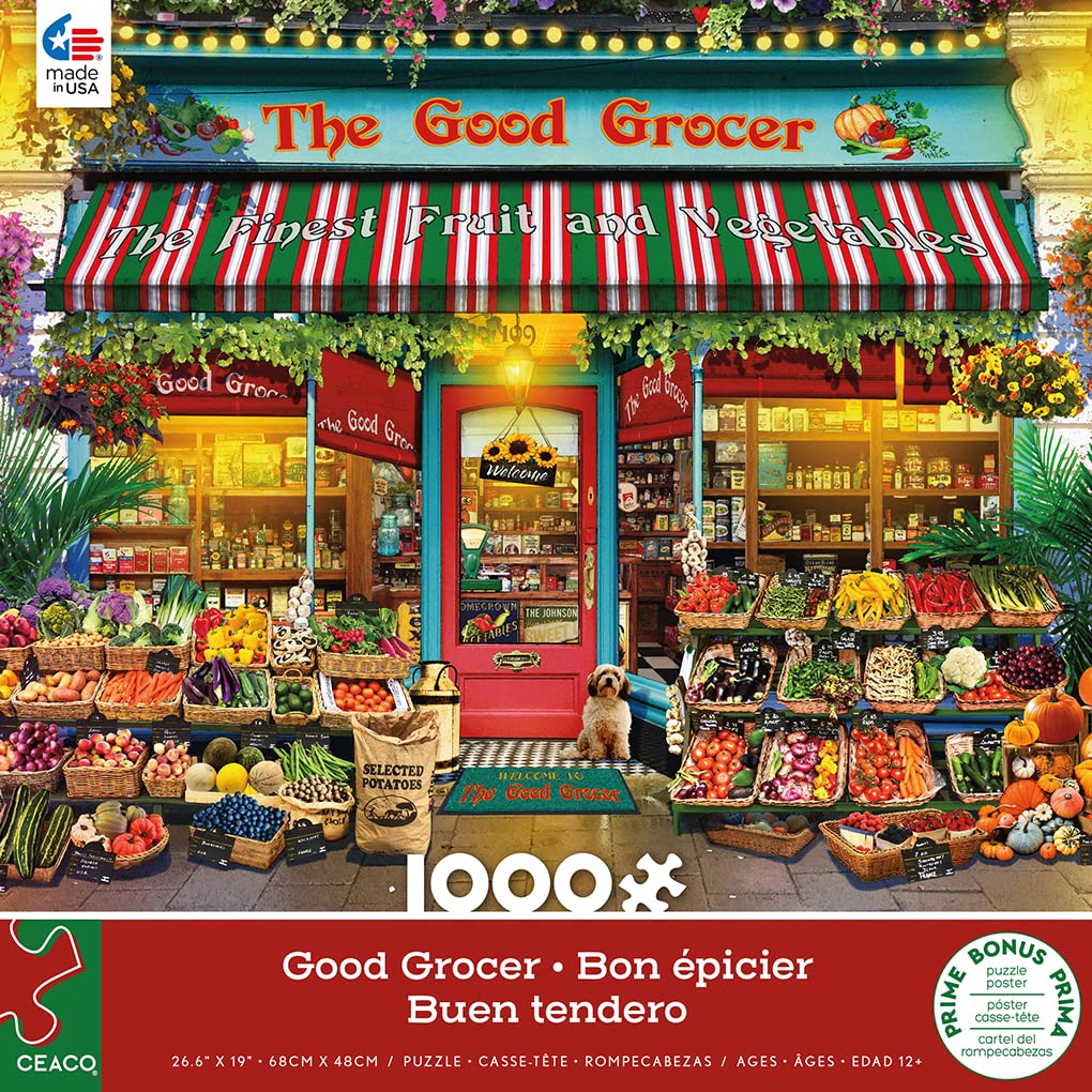 Ceaco - Gary Walton - Shop Windows - Good Grocer - 1000 Piece Jigsaw Puzzle Ceaco