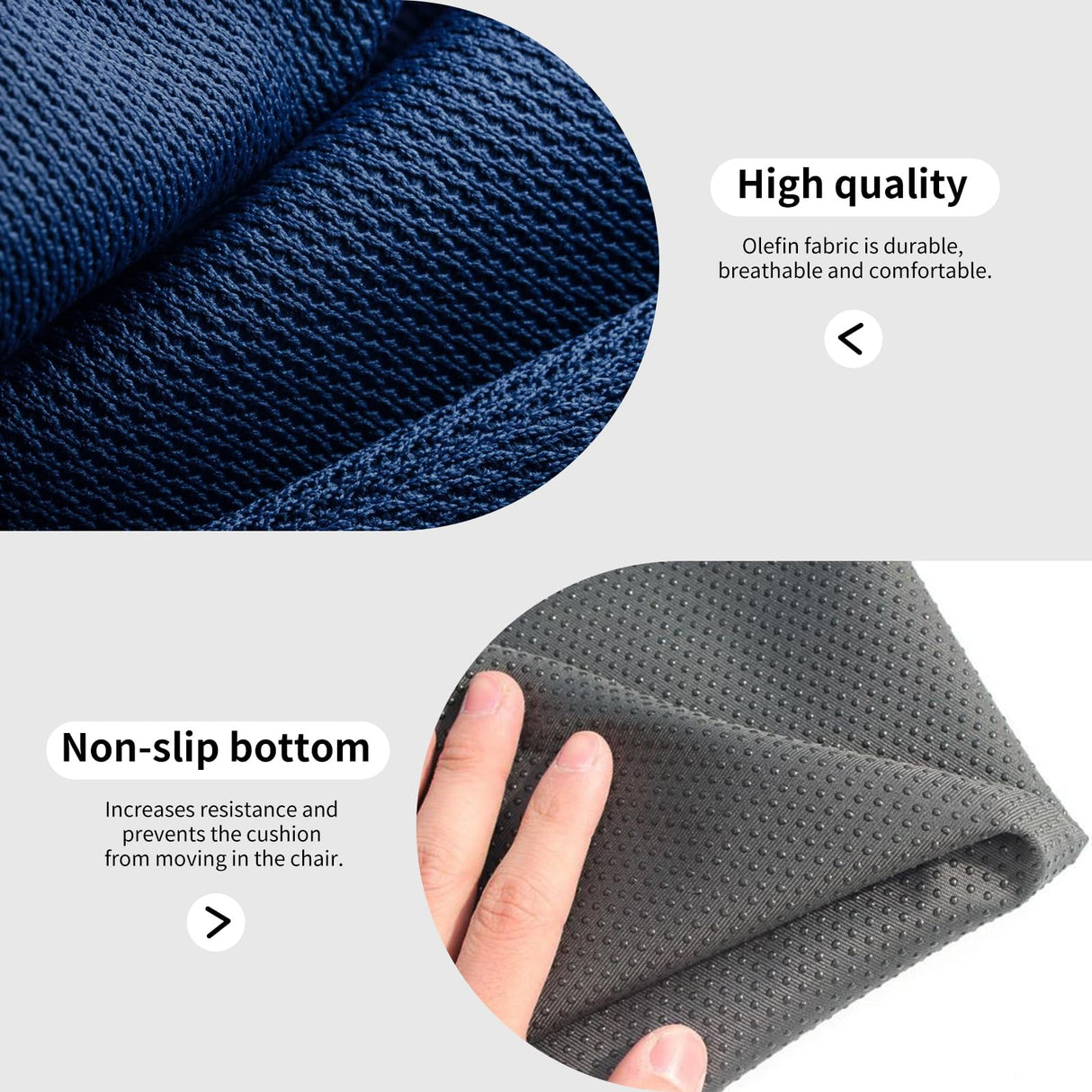 ADXTPB Outdoor Curved Cushion Covers Olefin,Waterproof Half Moon Patio Furniture Sofa Cushions Cover with Non-Slip Bottom,Cover ONLY (Navy Blue, 77 * 40 * 28 * 5.3in) ADXTPB