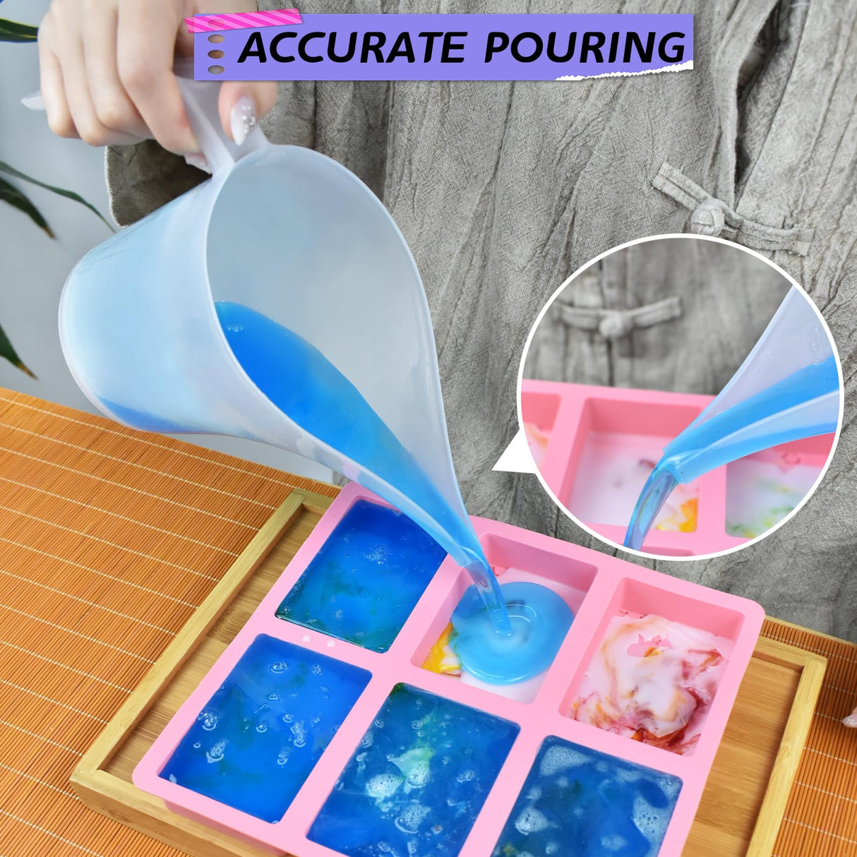 Artcome DIY Soap Making Kit – Molds, Measuring Tools & Packaging for Handmade Soaps - DIY Soap Making Tools for Beginners & Professionals - Ideal for Gift Artcome