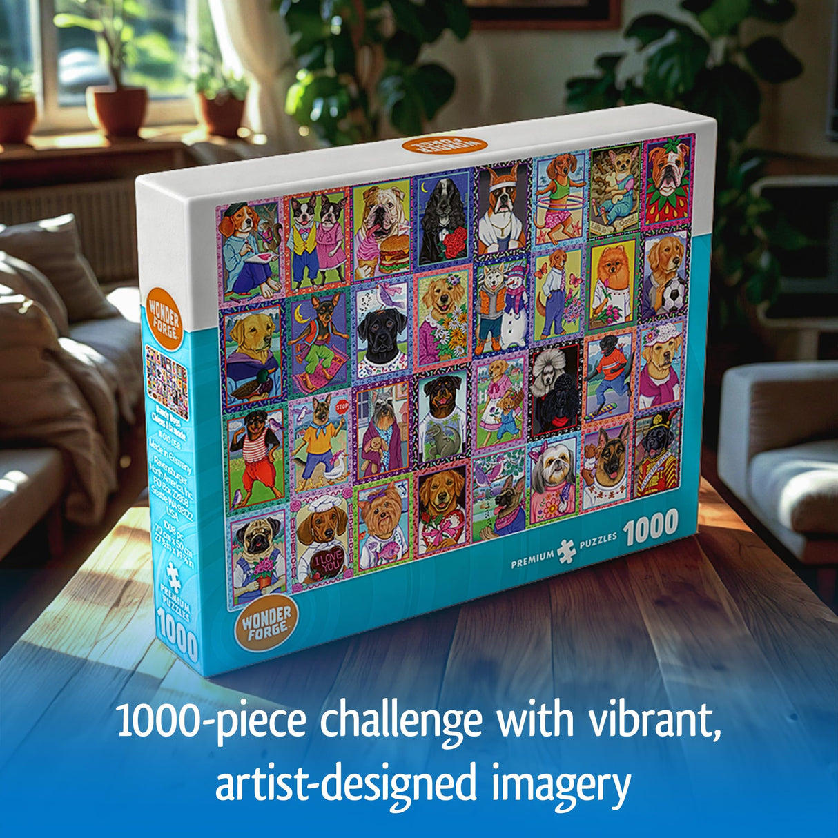 Wonder Forge Dandy Dogs 1000 Piece Jigsaw Puzzle for Adults | Unique, Perfectly-Fitting Pieces | Fun, Vibrant Imagery | Amazon Exclusive Wonder Forge