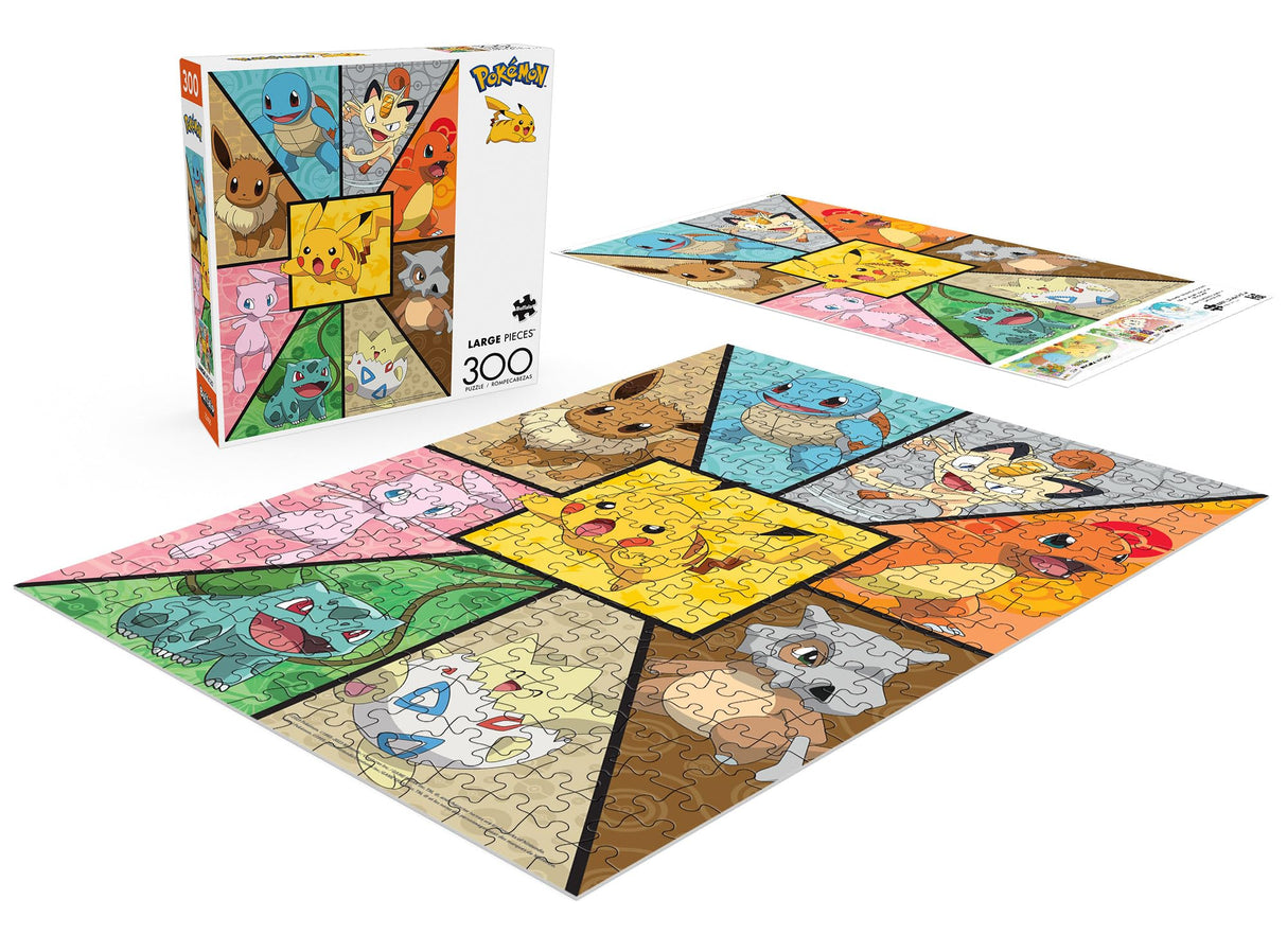 Buffalo Games - Pokemon- Kanto Companions - 300 Piece Jigsaw Puzzle for Adults -Challenging Puzzle Perfect for Game Nights - Finished Size is 21.25 x 15.00 Buffalo Games