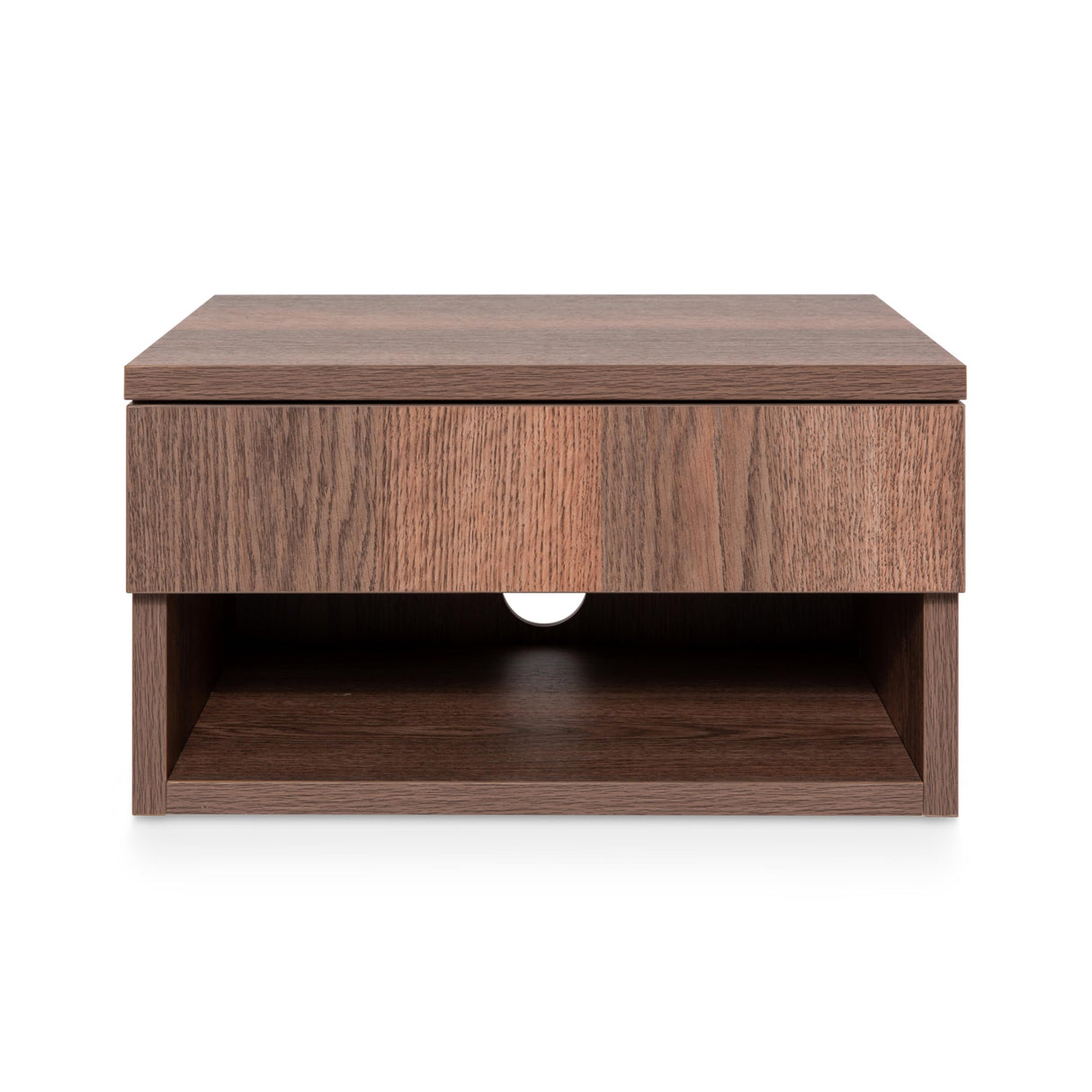 JONATHAN Y NST2002A Ettore 15.71" Mid-Century Modern Floating Wall Mounted Nightstand with Soft-Close Drawer and Cable Hole, Dark Brown JONATHAN Y