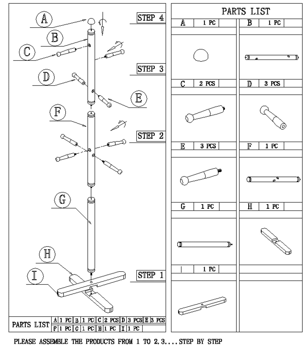 Frenchi Home Furnishing Freestanding Kid's Coat Rack Frenchi Furniture