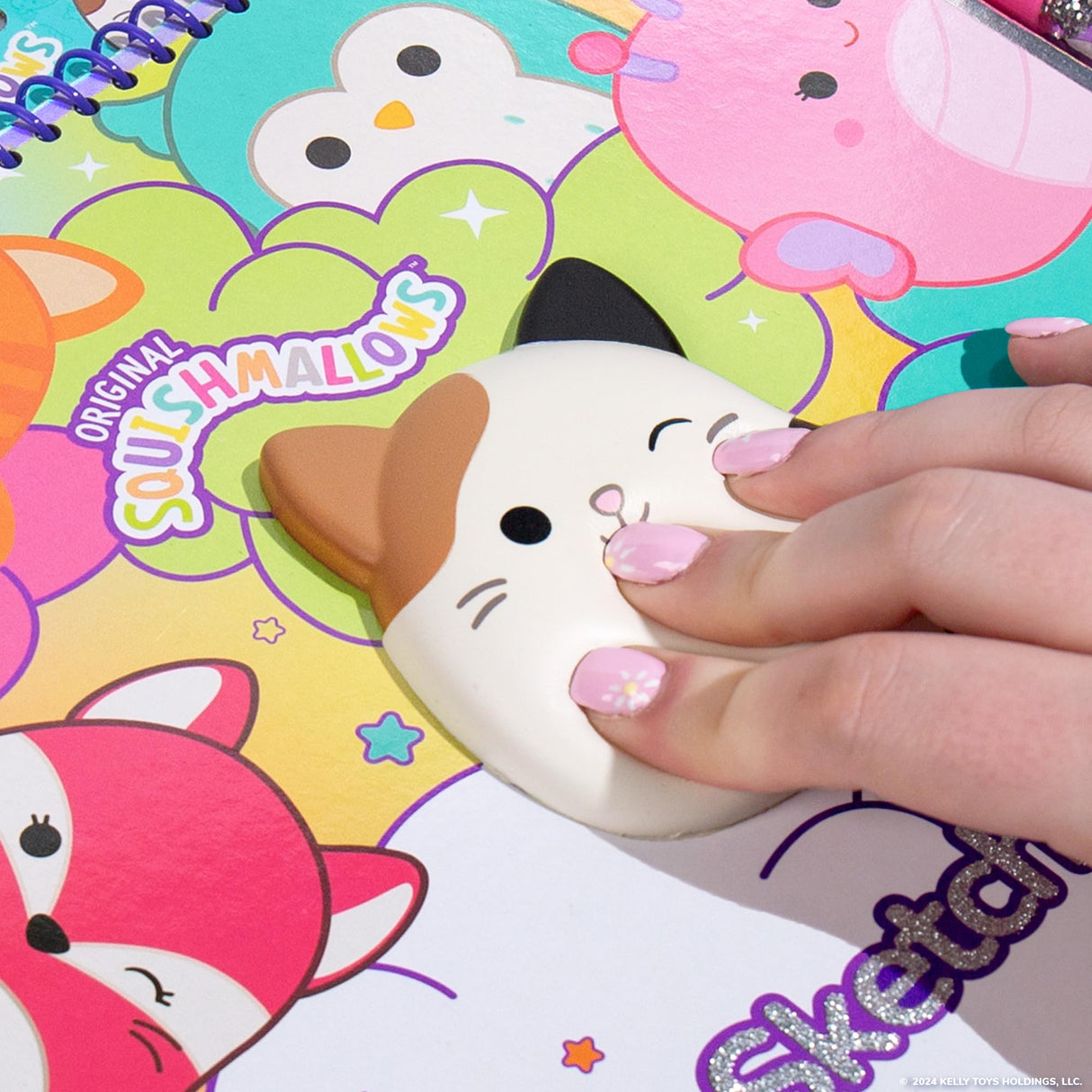 Squishmallows Original Sketchbook, Over 20 Stationery Supplies, Features Scrapbook Stickers, Cam the Cat Fidget Toy, Drawing Paper, Great Kids Craft, Coloring Books for Kids Ages 4-8 Squishmallows