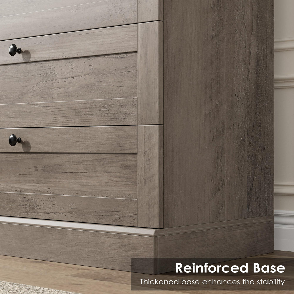 HOSTACK 6 Drawer Dresser for Bedroom, 52" Tall Dresser & Chest of Drawers, 29" W Wood Dresser Drawer Chest, Modern Vertical Dresser Storage Cabinet for Living Room, Entryway, Hallway HOSTACK