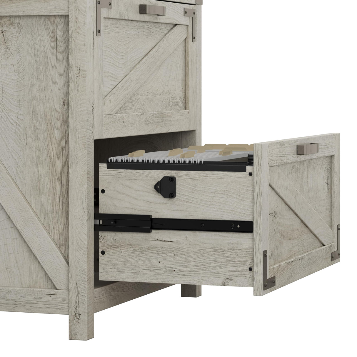 kathy ireland Home by Bush 2-Drawer Lateral File Cabinet, Letter/Legal, Cottage White, 29-Inch (CGF129CWH-03) Bush Business Furniture