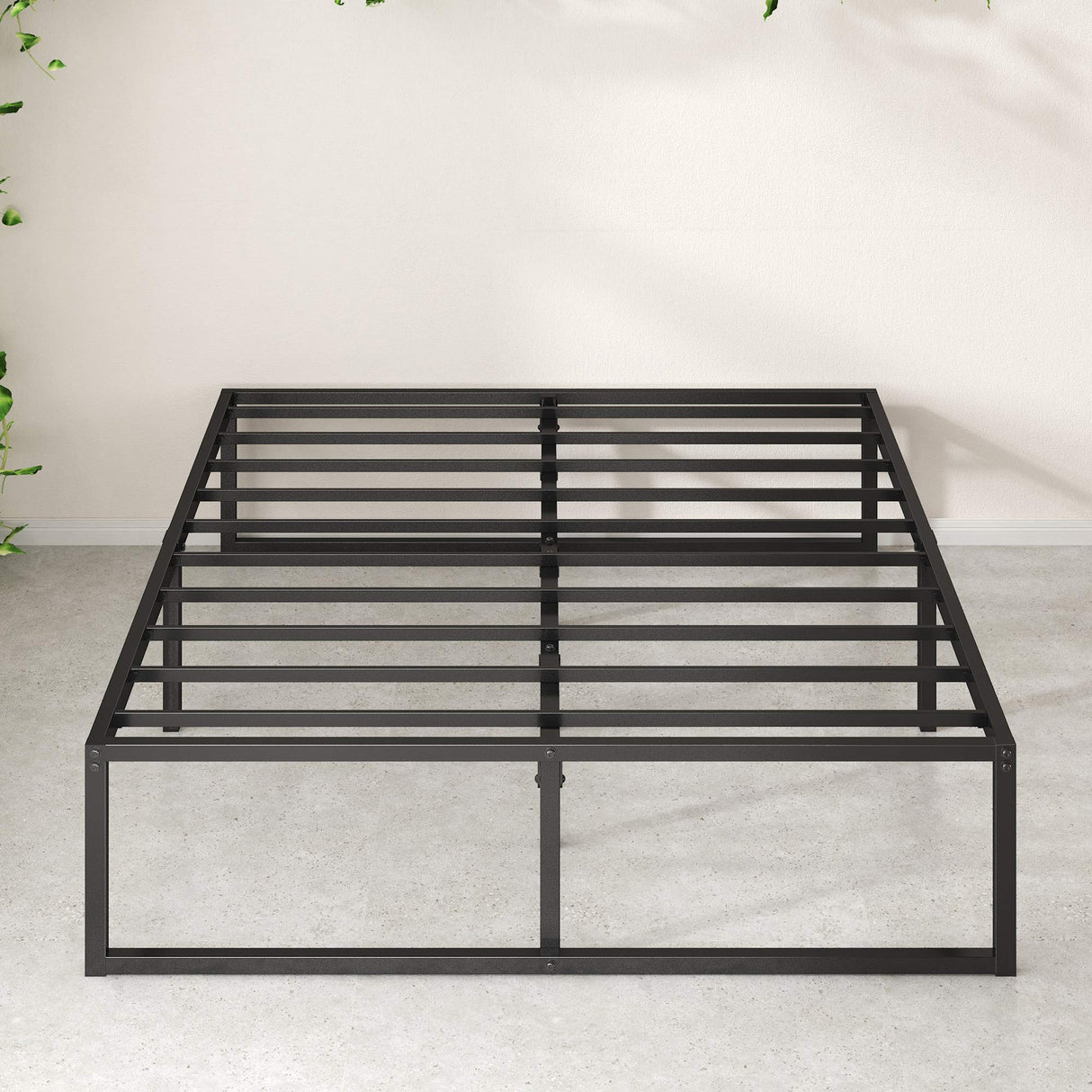 ZINUS Lorelei 14 Inch Metal Platform Bed Frame, Mattress Foundation with Steel Slat Support, No Box Spring Needed, Easy Assembly, Full, Black Zinus