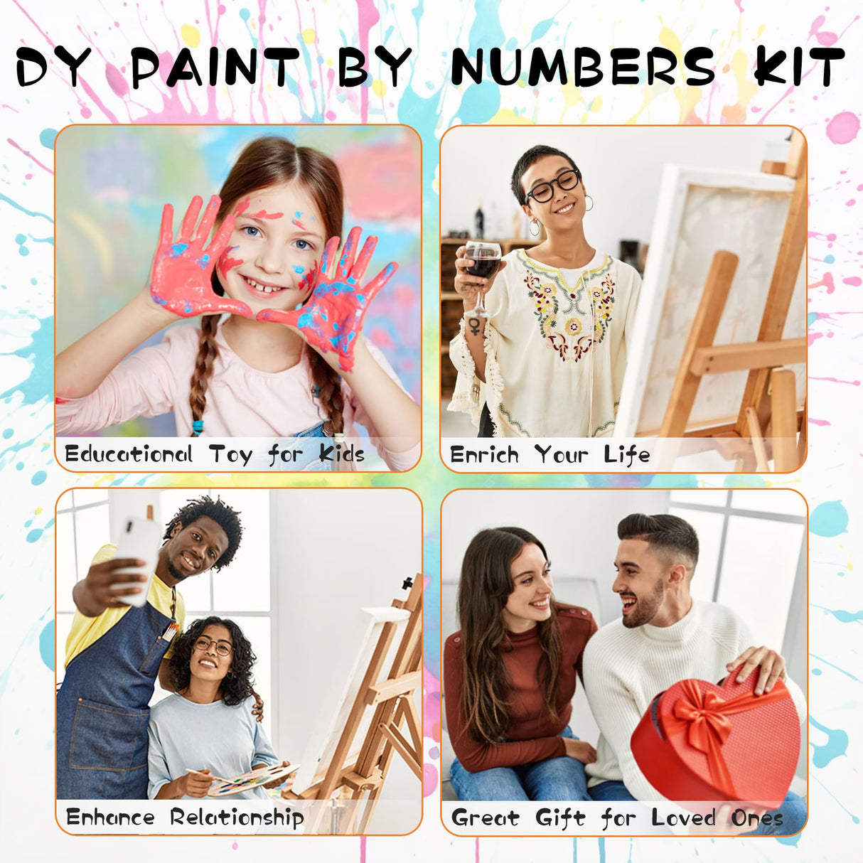 Bimkole Framed Paint by Numbers Kit for Adults Snowman, DIY Oil Painting Kit on Canvas with Paintbrushes and Acrylic Pigment, for Paint by Numbers for Beginner, for Home Wall Decor 8x12inch/20x30 cm Bimkole