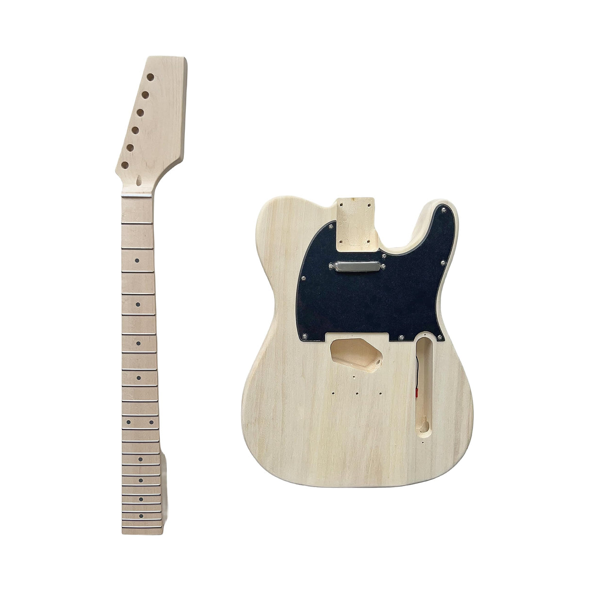 DBL DIY Electric Guitar Kits,TL Style Electric Guitar,6 String Right Handed with Basswood Body Maple Neck Maple Fingerboard Chrome Hardware,Build Your Own Guitar DBL