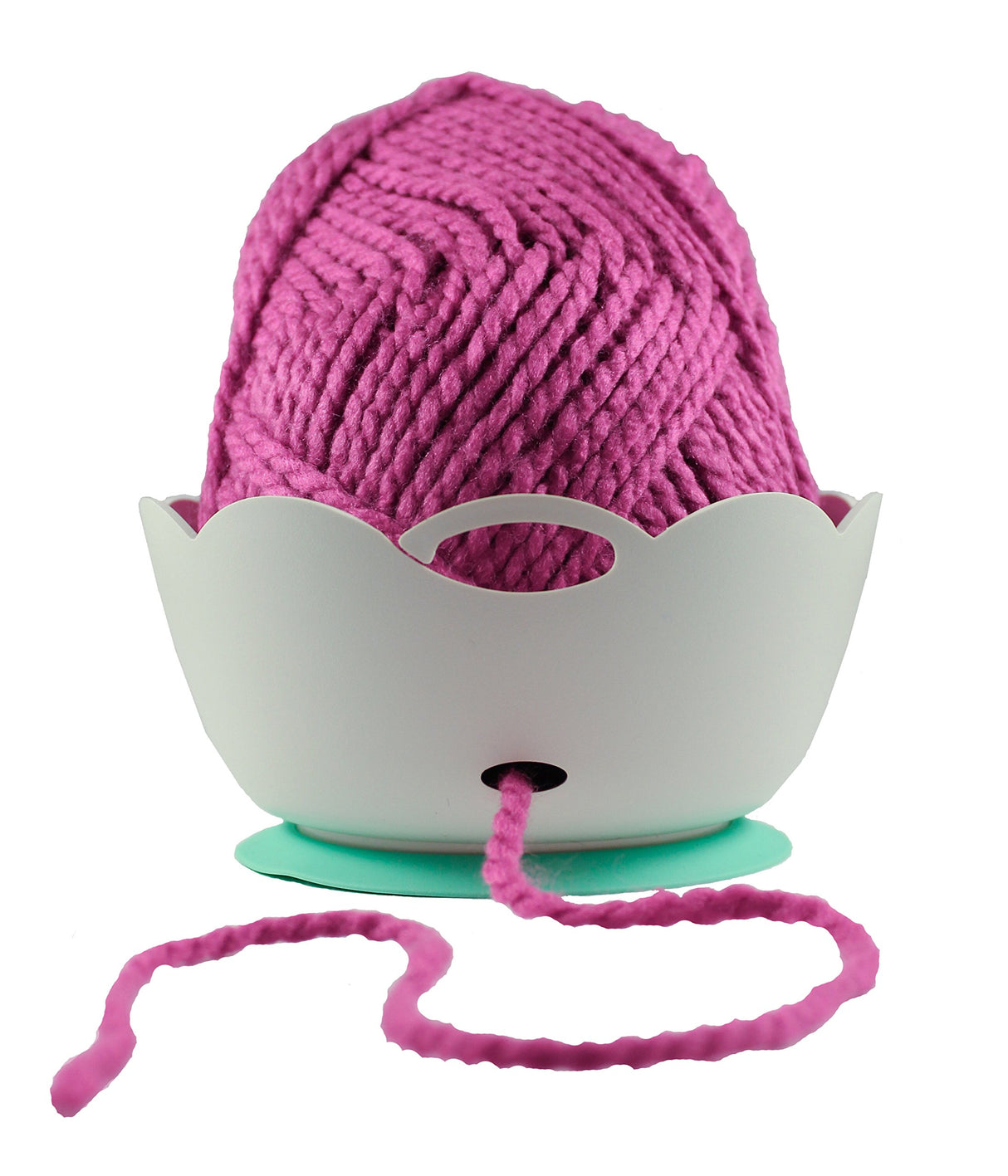 Yarn Bowl by Yarn Valet - Portable, Unbreakable with Soft Rubberized Non-Slip Base Yarn Valet