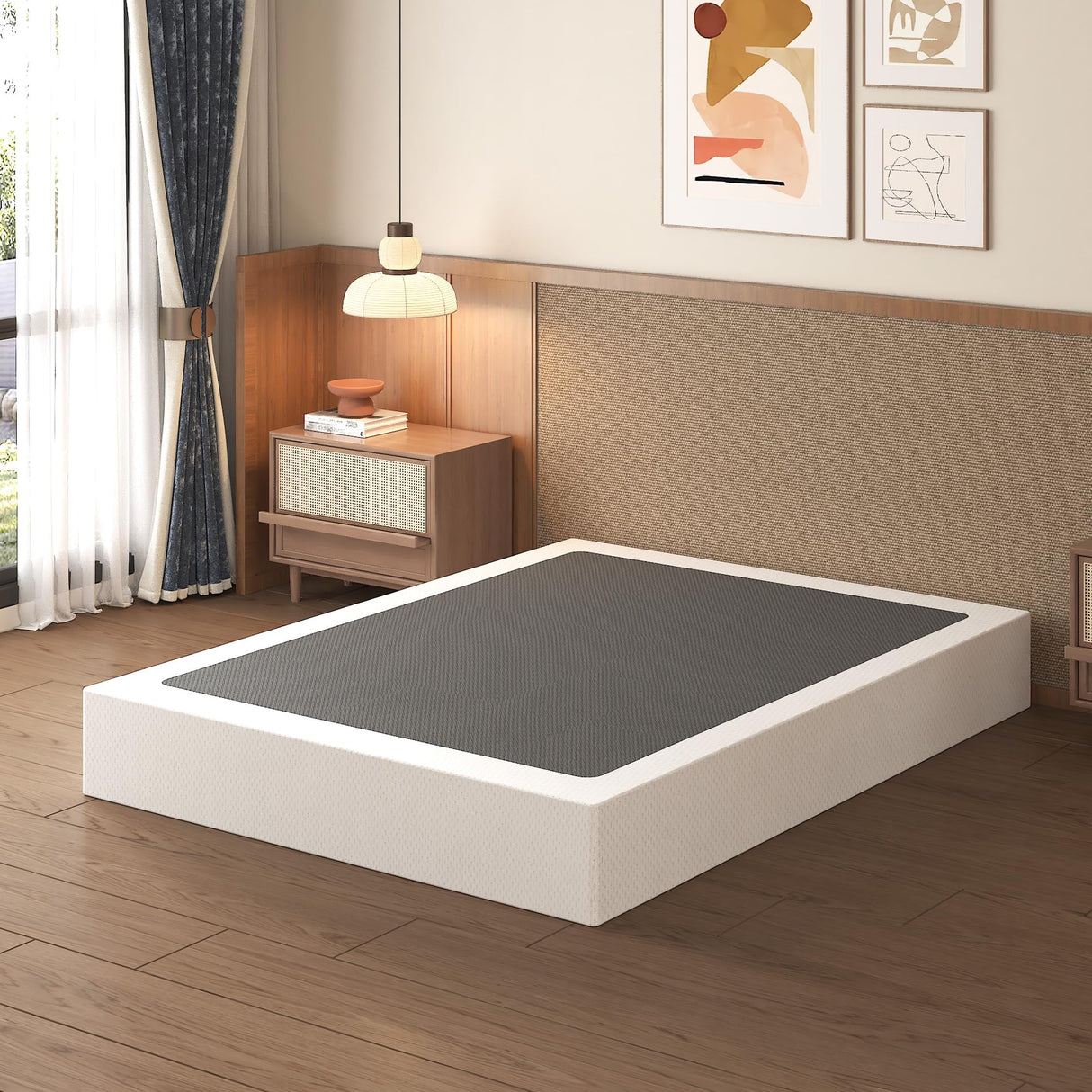 Lutown-Teen 10 Inch California King Box Spring High Profile, Heavy Duty Metal Cali King Box Spring Bed Base with Fabric Cover, Mattress Foundation, Noise Free, Easy Assembly Lutown-Teen