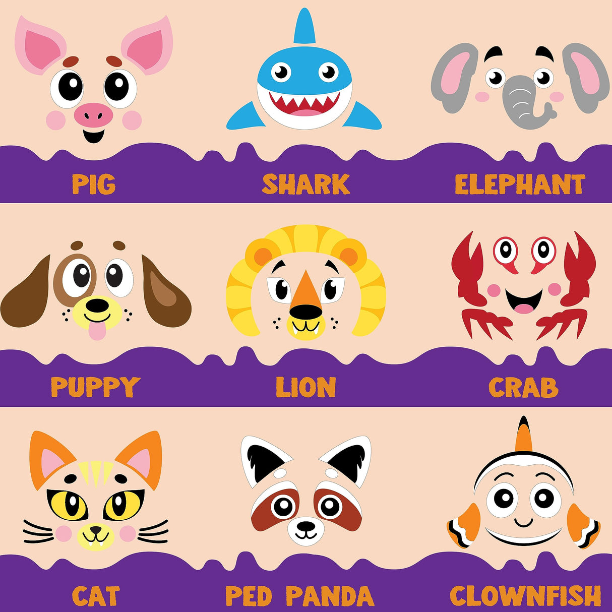 JOYIN 18 Packs Halloween Pumpkin Decorating Stickers Craft Kit, Halloween Party Supplies Arts Activities, Kids Party Favors, Jack O Lantern Foam Face Sticker in 9 Animal Designs, Classroom Games JOYIN