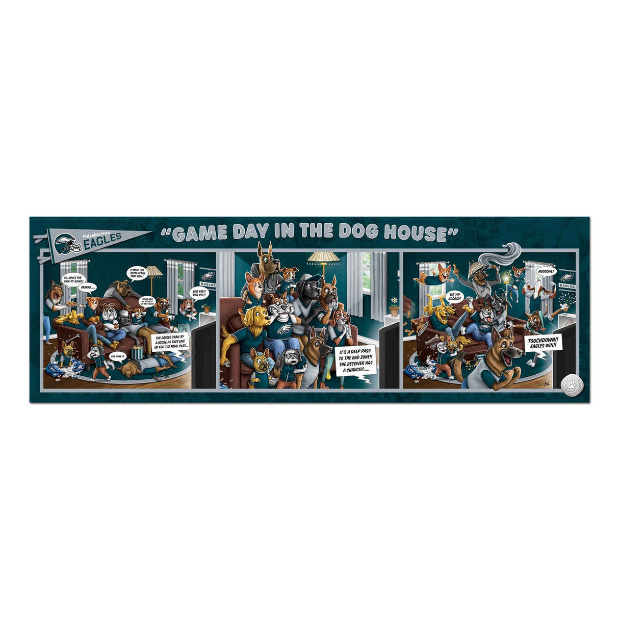 YouTheFan NFL Philadelphia Eagles Game Day in The Dog House 1000pc Puzzle YouTheFan