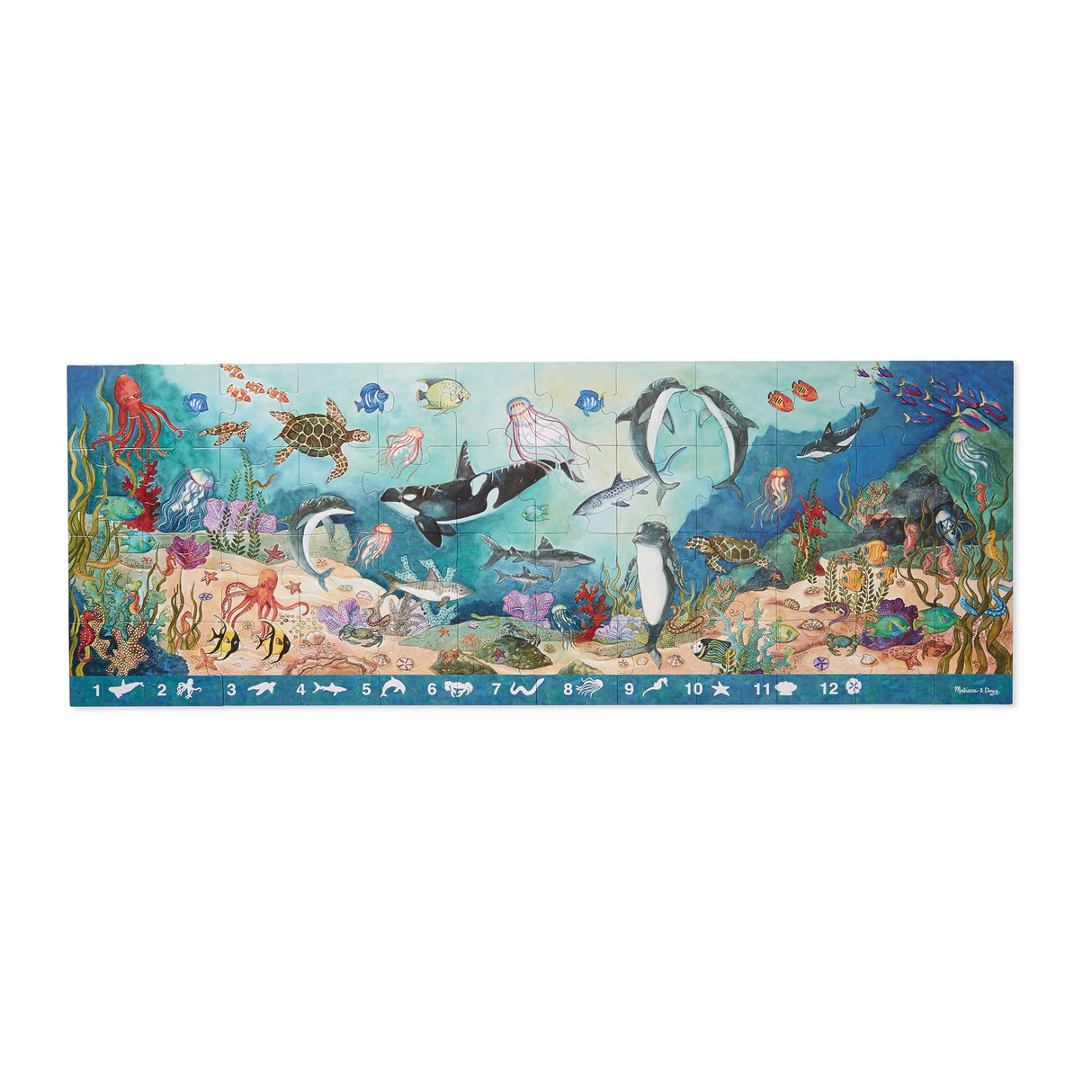 Melissa & Doug Search and Find Beneath the Waves Floor Puzzle (48 pcs, over 4 feet long) - FSC Certified Melissa & Doug