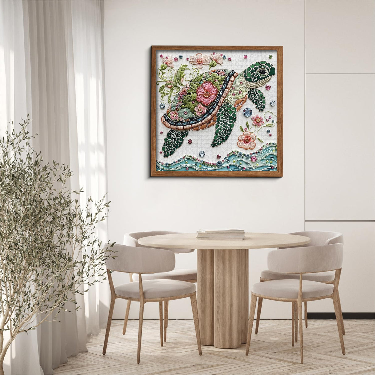 Sea Turtle 1000 Piece Puzzle for Adults, PICKFORU Wave Spirit Jigsaw Puzzle 1000 Pieces, Nature Animal Art Puzzles as Home Decor PICKFORU