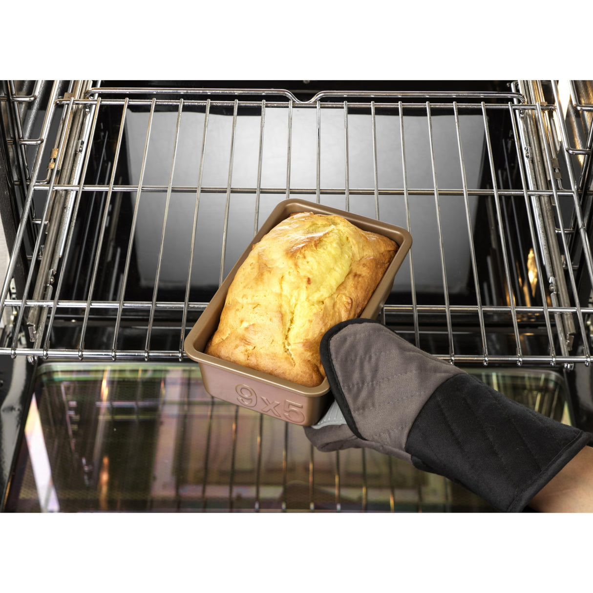 GoodCook BestBake Nonstick Textured Carbon Steel Loaf Pan, 9" x 5", Bronze GoodCook