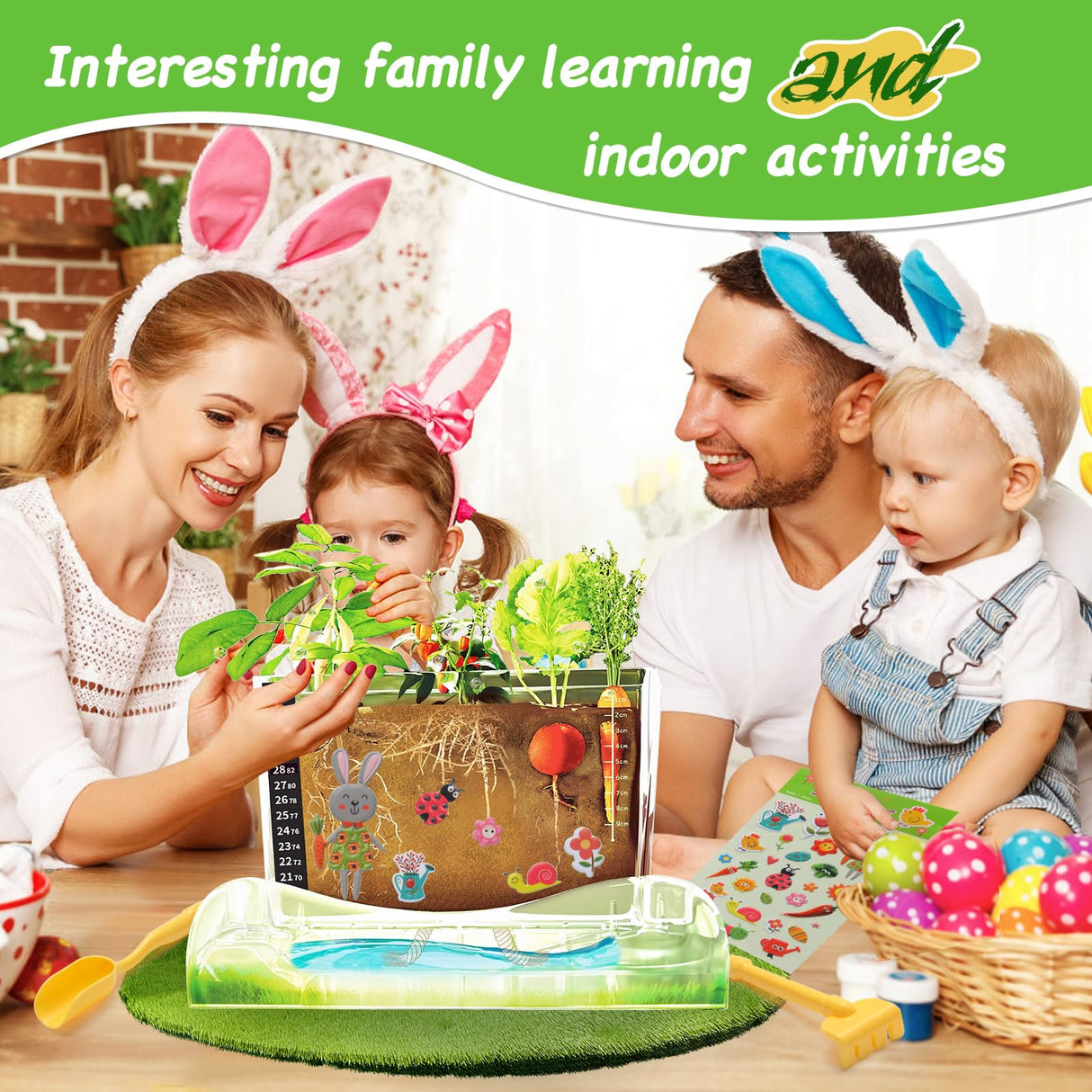 Root Viewer Kit for Kids - Grow Your Own Kids Garden for Boys & Girls - Science STEM Toy & Craft Growing Kits for Ages 6 7 8 9 10 Birthday Easter Gifts for Boy & Girls - Kid Gardening Set Geynaw