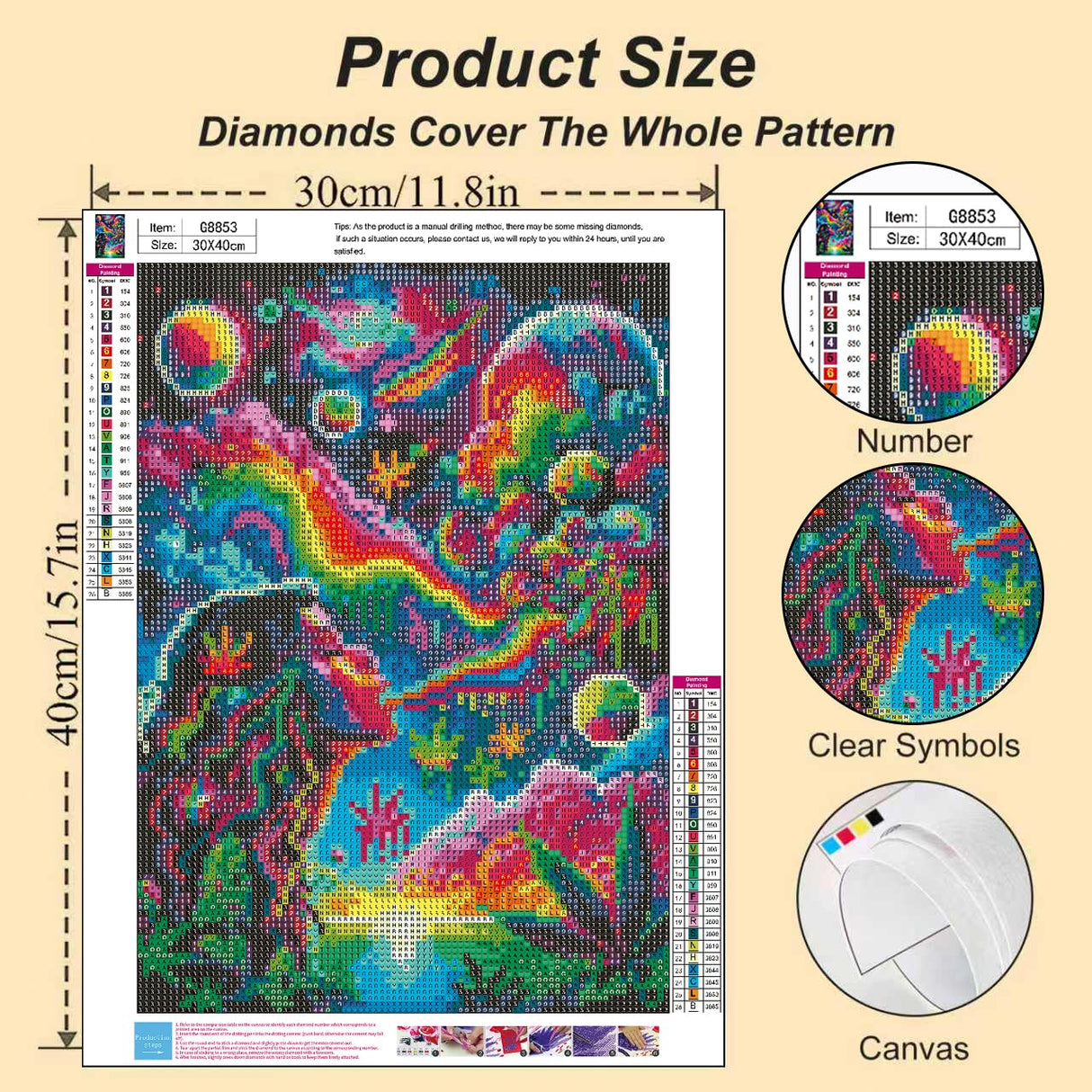 6 Pack Rainbow Diamond Art Kits for Adults, Starry Alien Diamond Painting Kits for Adults Beginners, DIY 5D Round Full Drill Crystal Gem Art Crafts for Gift Home Wall Decor 12x16 Inch askkqtx