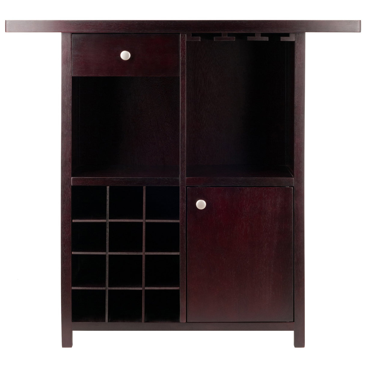 Winsome Macon Bar Wine Cabinet, Espresso Winsome