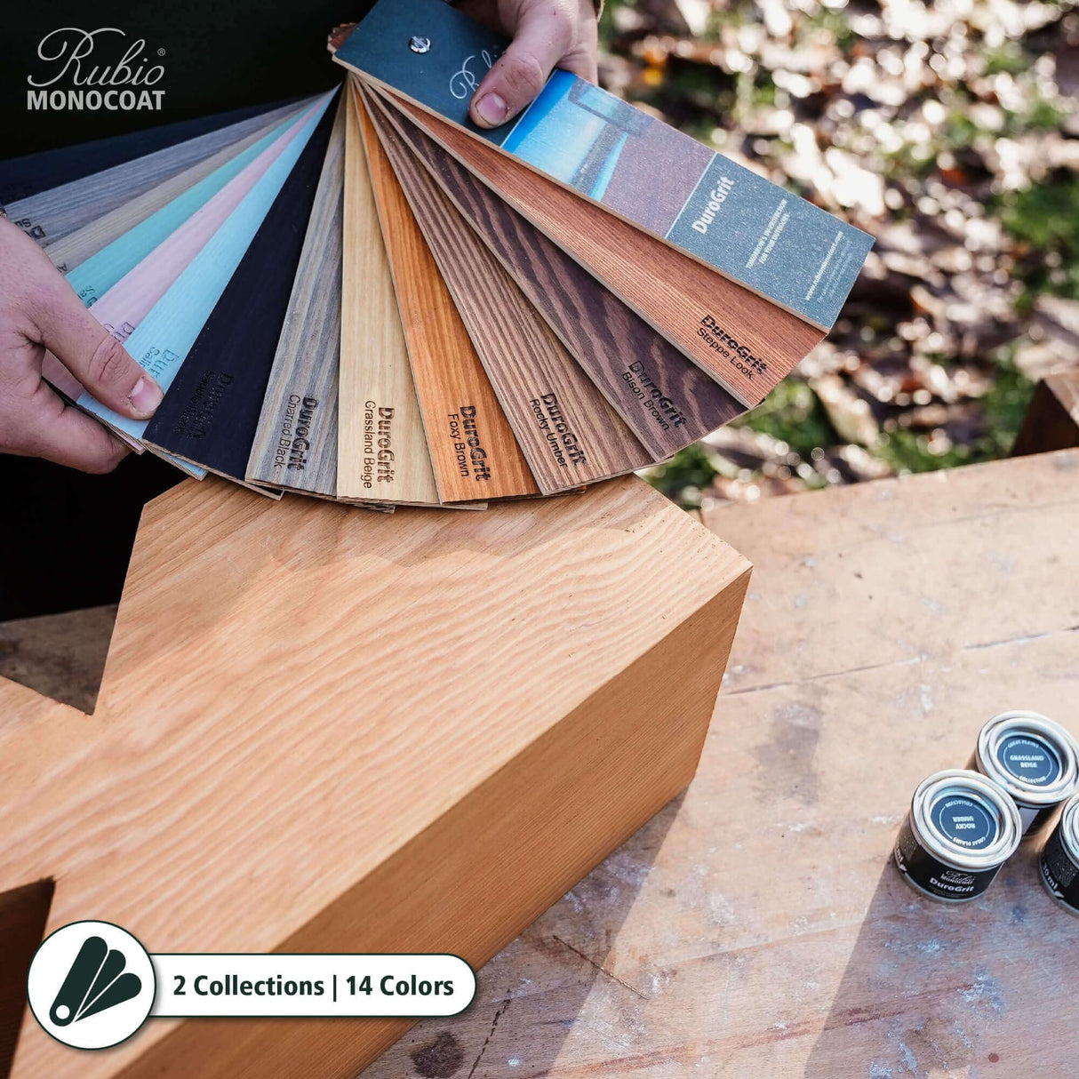 Rubio Monocoat DuroGrit Outdoor Wood Oil, Stain & Sealer, 375 ft² - Foxy Brown | 1 Layer, UV Protection for Deck, Fence & Furniture | 2.5L Rubio Monocoat
