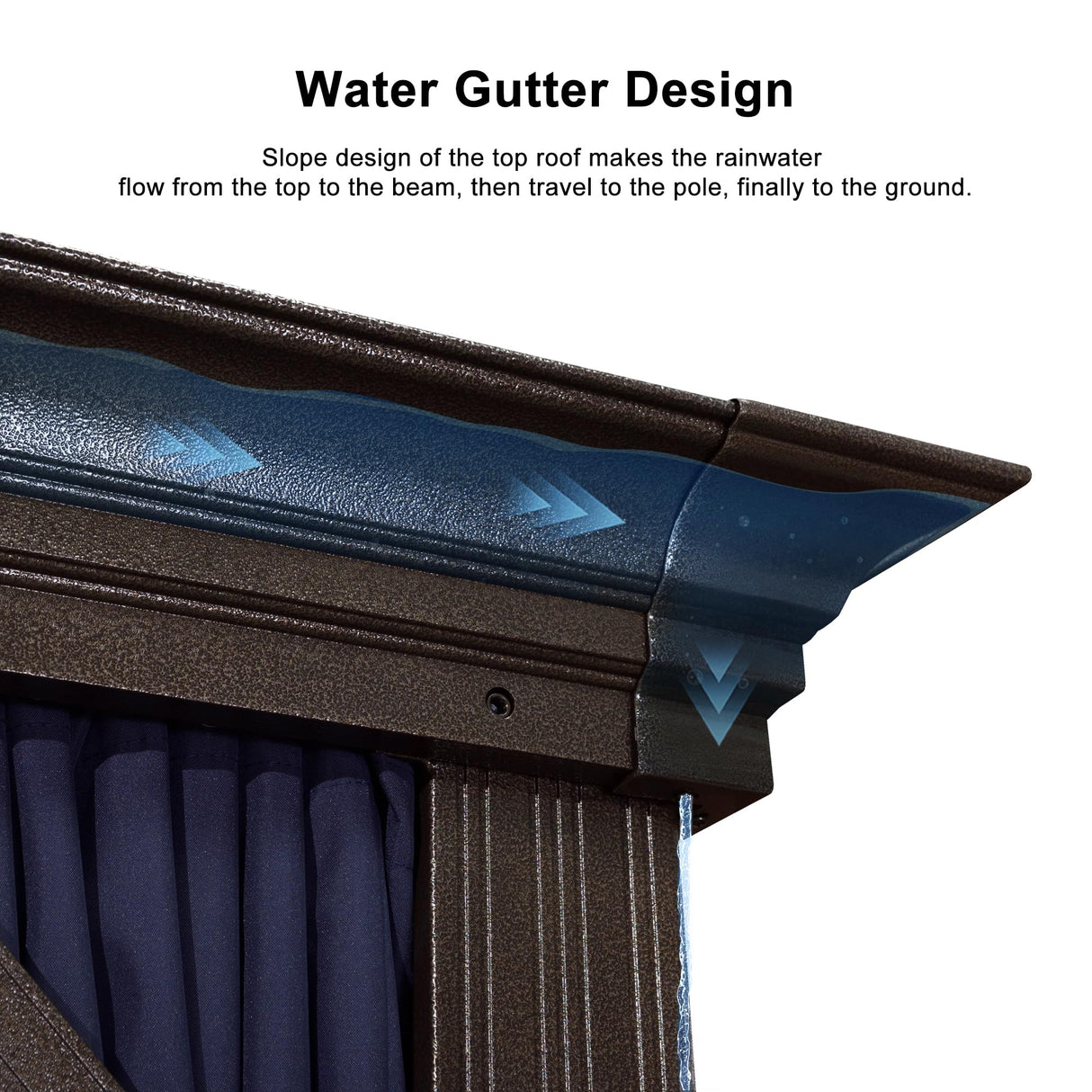 PURPLE LEAF 12' X 20' Hardtop Gazebo Pavilion for Outdoor with Netting and Curtains Deck Backyard Heavy Duty Sunshade Large Metal Patio Permanent Canopy PURPLE LEAF