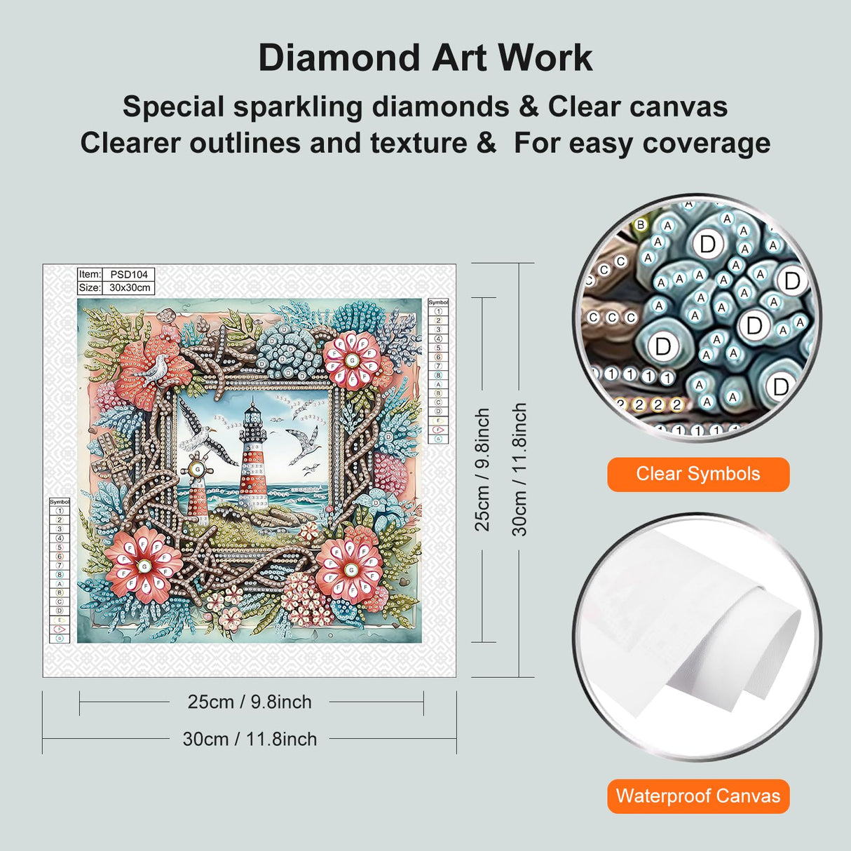 WSLWXSHM 5D Special Shape Diamond Art Kits for Beginners, Diamond Painting Kits for Adults Lighthouse, Crystal Rhinestones Diamond Painting for Home Wall Decoration Gift 12×12inch/30×30cm, Flower WSLWXSHM
