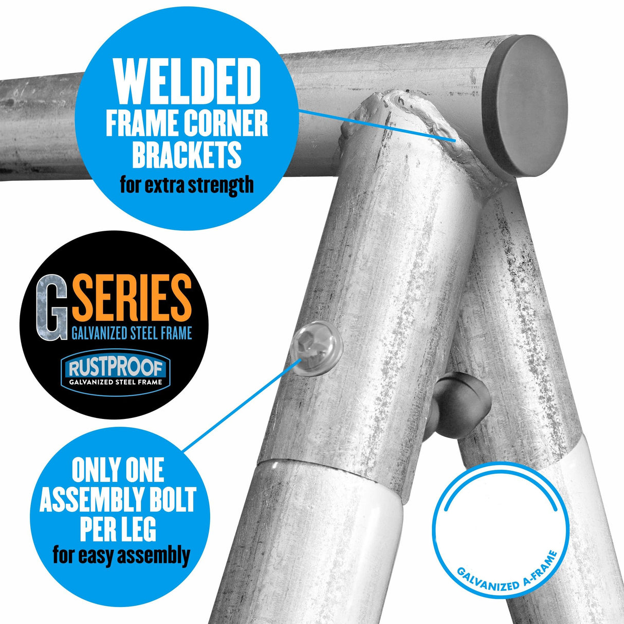 Fun Forever Plus with 6' Water Slide & Ground Tarp - 8 User / 6 Station Metal Backyard Play Swing Set. 192" L x 104" Deep x 74" H, by XDP Recreation XDP RECREATION