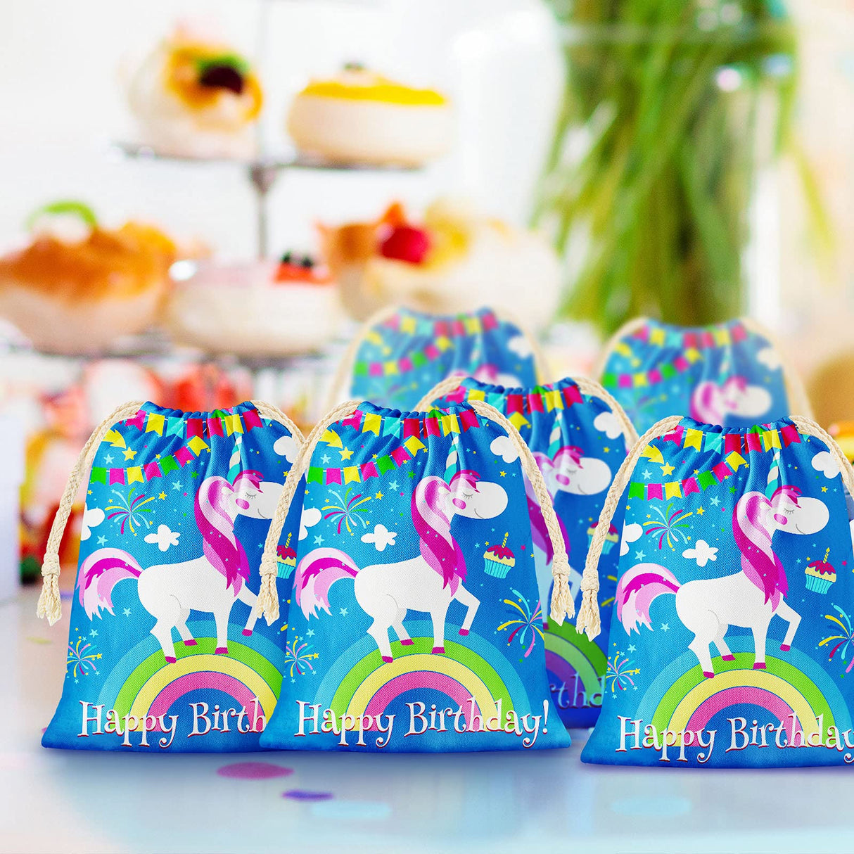 Shappy Sublimation Blank Small Drawstring Bags Candy Gift Bags 4x6'' Muslin Goodies Pouch Reusable Treat Sachet Sack for Valentine's Day Birthday Party Favors DIY Craft Supplies(26 Pieces) Shappy