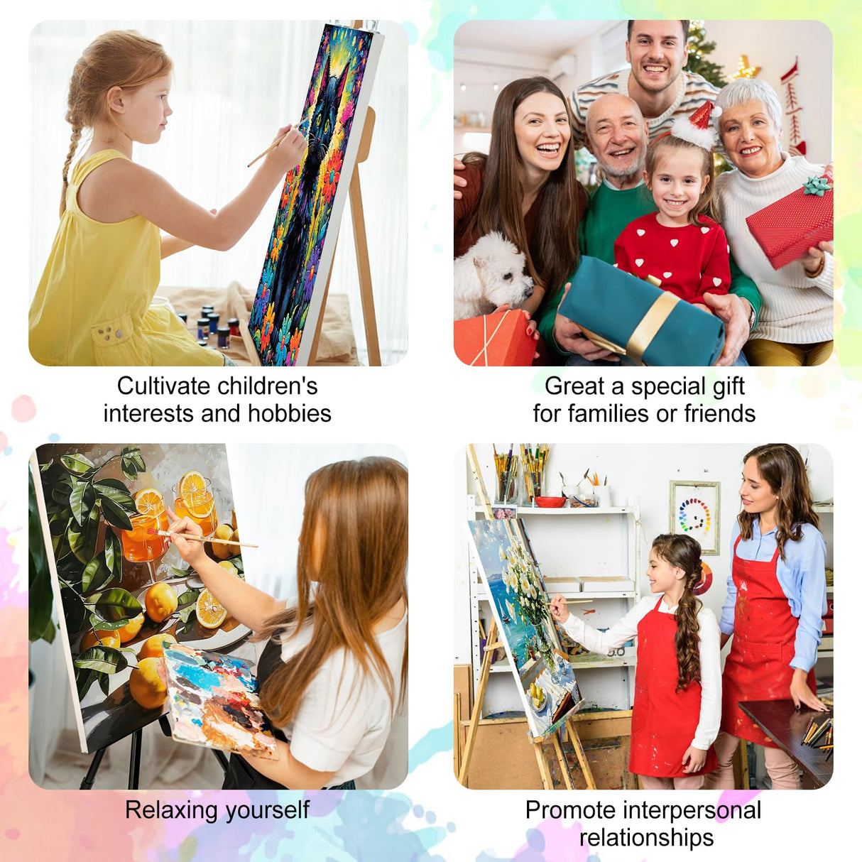 Paint by Numbers Kit for Adults - Aurora Adult Paint by Number Kits on Canvas for Beginner, Starry Night DIY Acrylic Oil Number Painting for Adults, Perfect for Home Decor Gift 16x20 Inch GEEHEIY