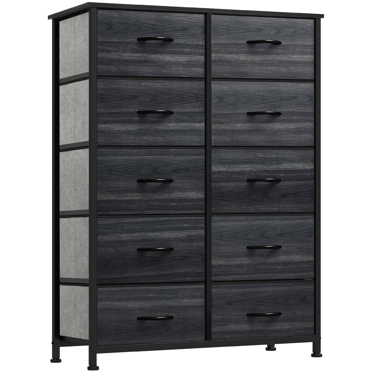 YITAHOME 10 Drawer Dresser - Fabric Storage Tower, Organizer Unit for Living Room, Hallway, Closets - Sturdy Steel Frame, Wooden Top & Easy Pull Fabric Bins YITAHOME